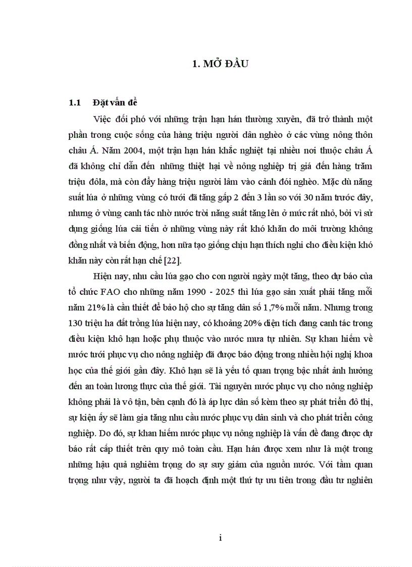 image for page Đánh giá khả năng chịu hạn của con lai giữa giống lúa cạn và giống lúa cải tiến