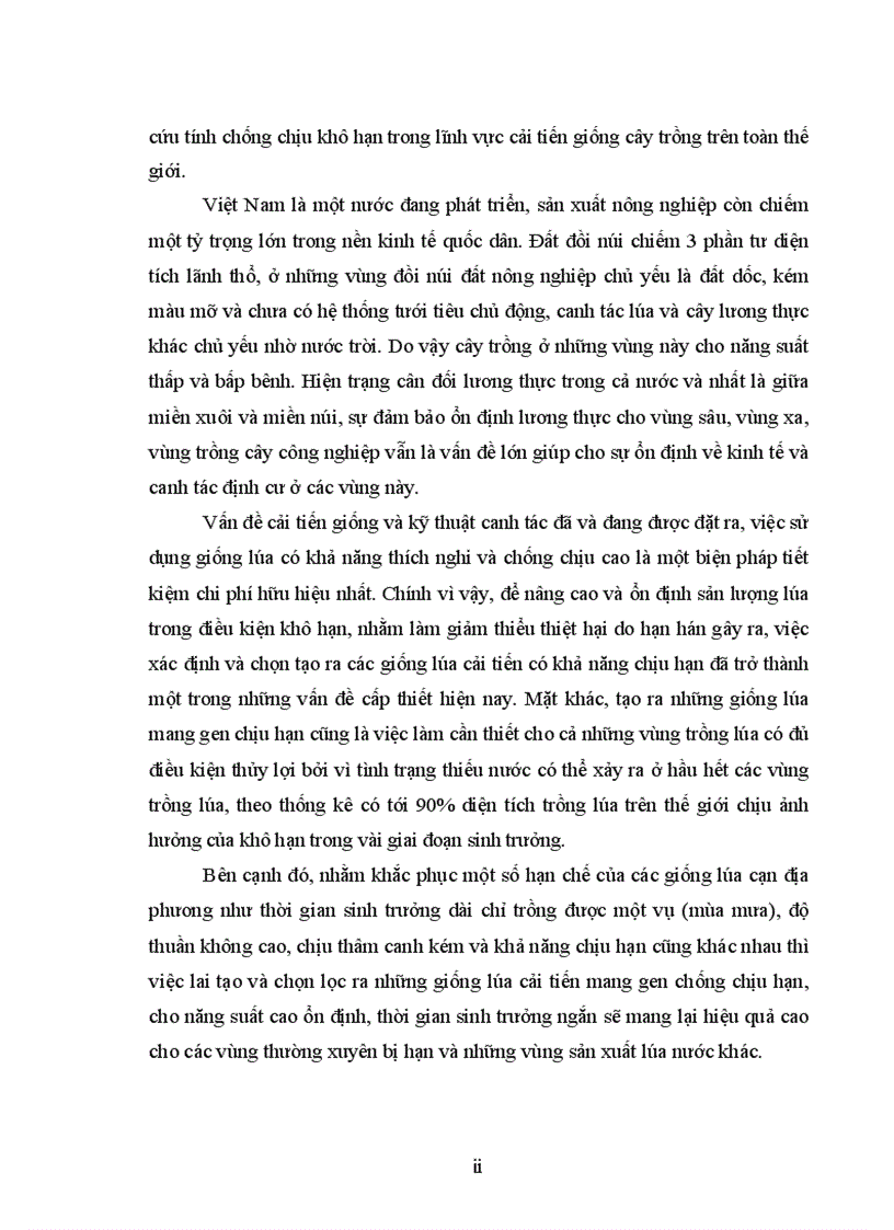 image for page Đánh giá khả năng chịu hạn của con lai giữa giống lúa cạn và giống lúa cải tiến