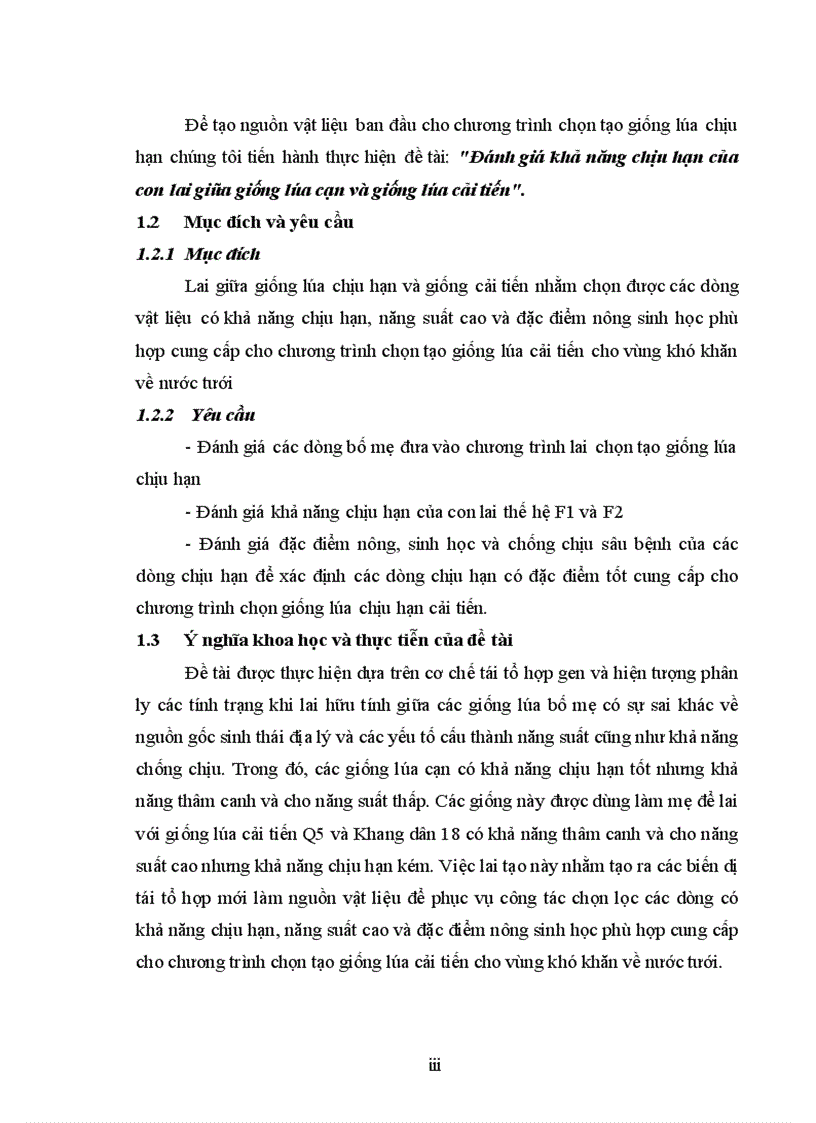image for page Đánh giá khả năng chịu hạn của con lai giữa giống lúa cạn và giống lúa cải tiến