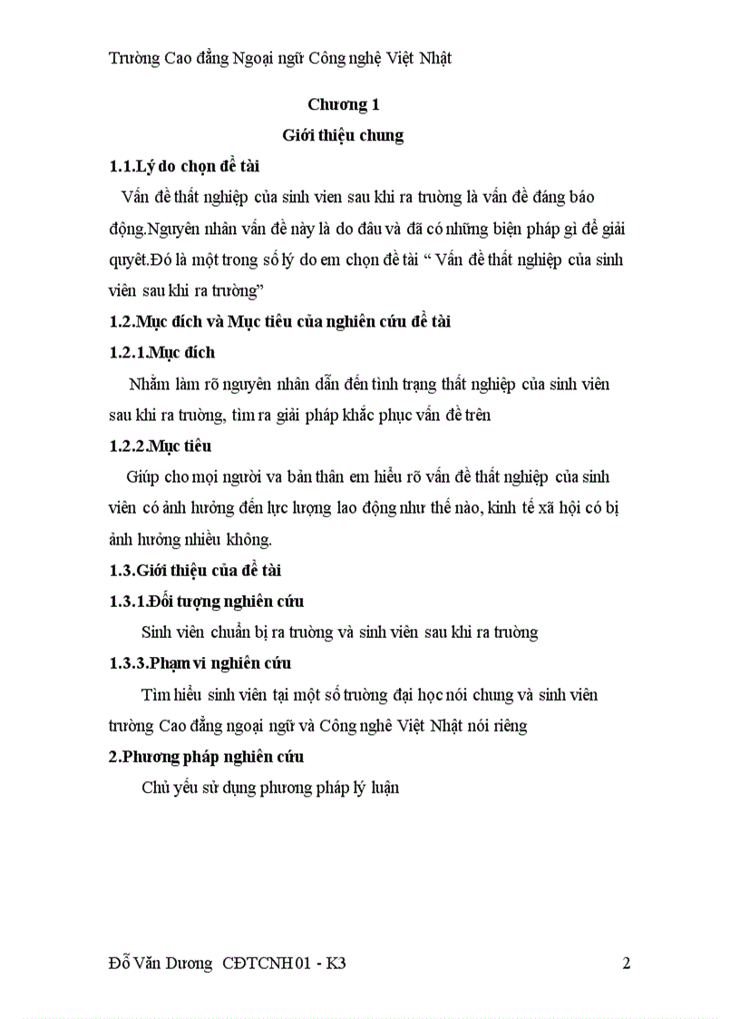 image for page Vấn đề thất nghiệp của sinh viên sau khi ra trường