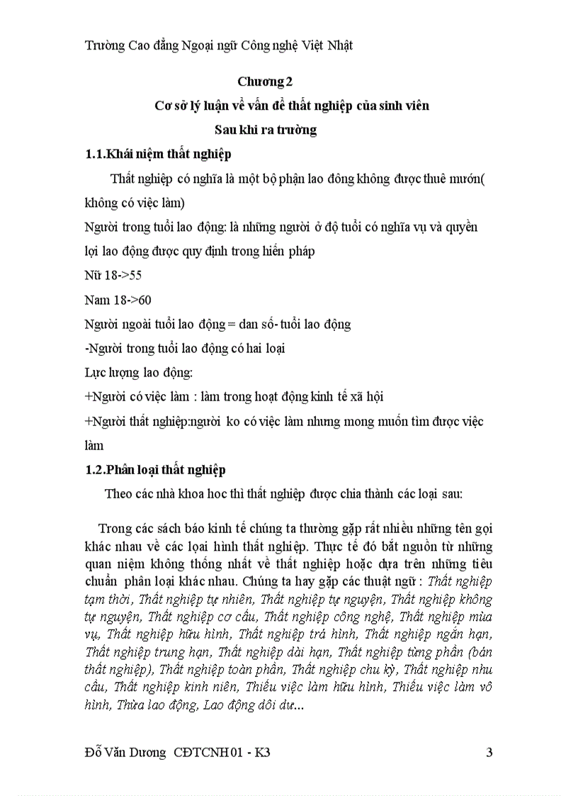 image for page Vấn đề thất nghiệp của sinh viên sau khi ra trường