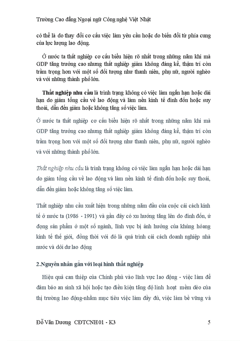 image for page Vấn đề thất nghiệp của sinh viên sau khi ra trường