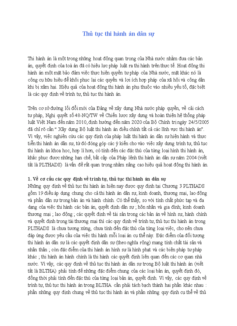 image for page Thủ tục thi hành án dân sự