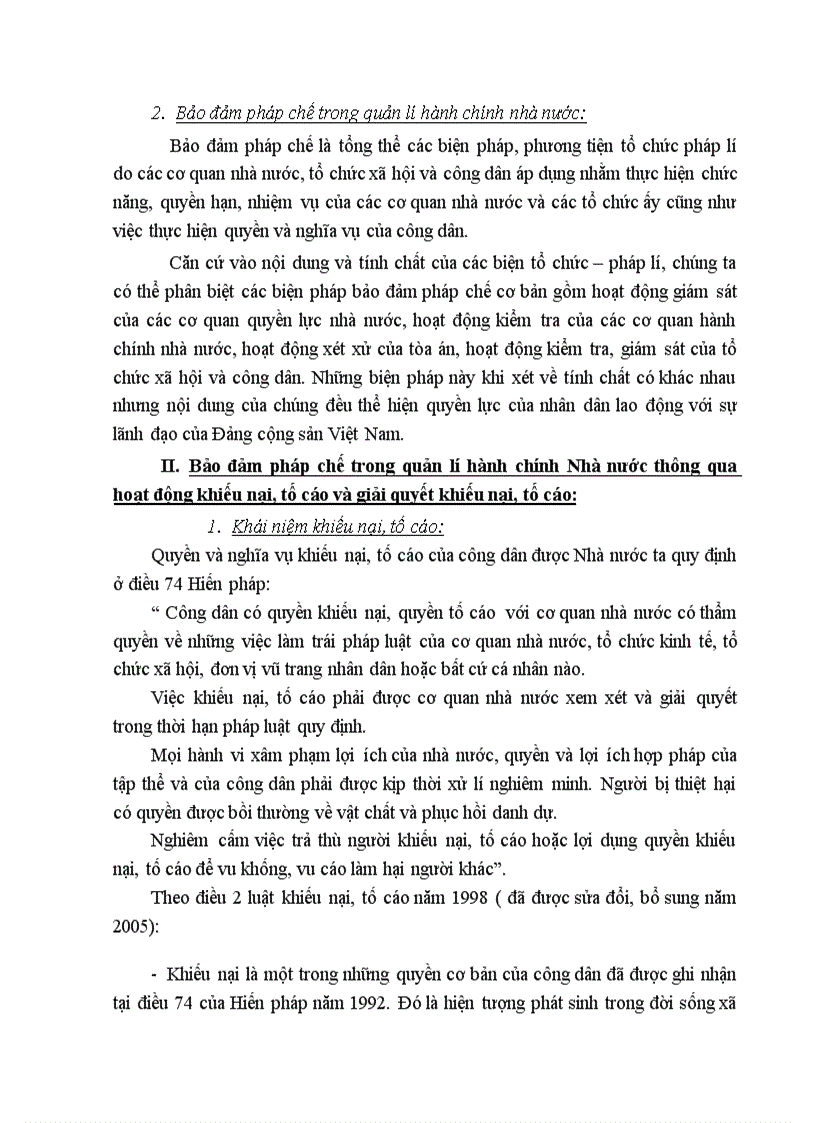 image for page Vai trò của khiếu nại tố cáo và giải quyết khiếu nại tố cáo đối với việc đảm bảo pháp chế trong quản lí hành chính nhà nước