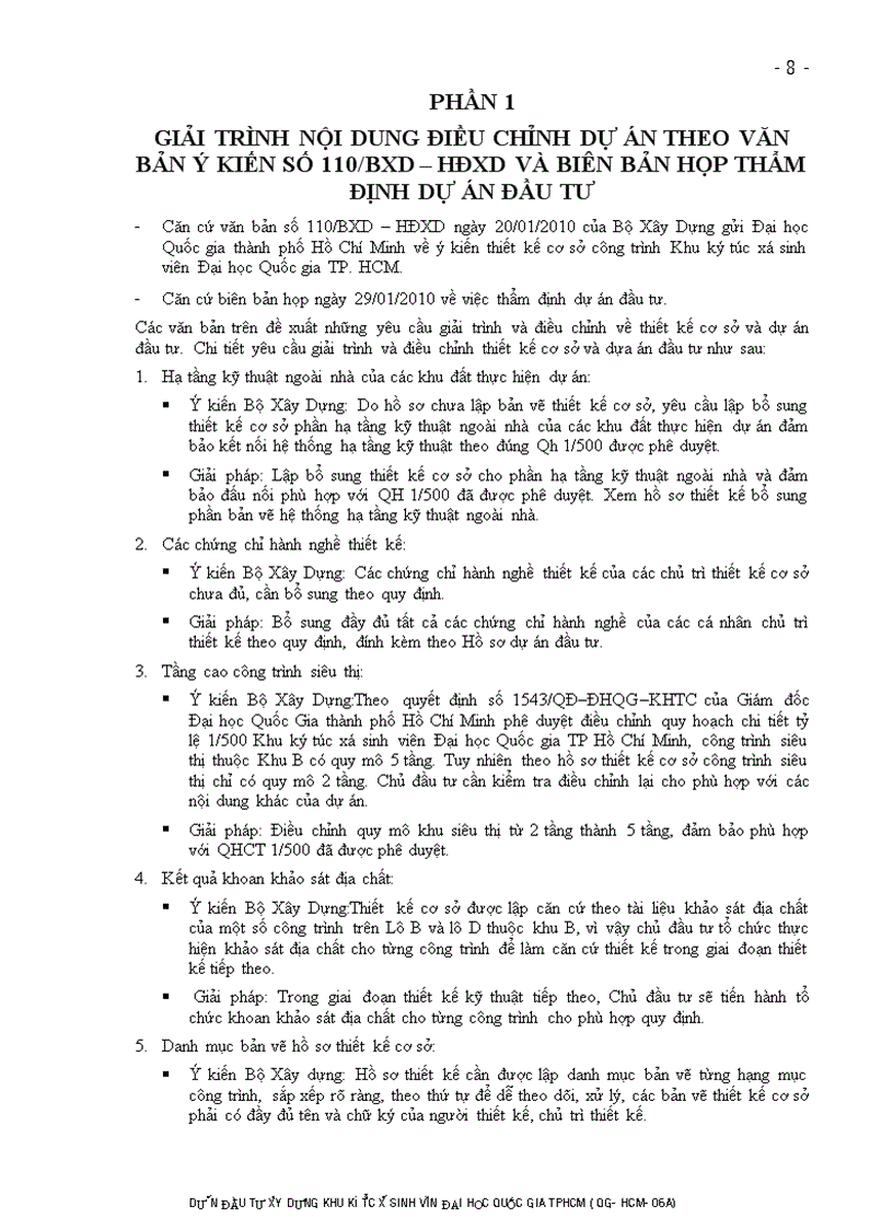 image for page Dự án đầu tư xây dựng khu ký túc xá sinh viên đại học quốc gia tp hcm dự án đầu tư qg hcm 06a