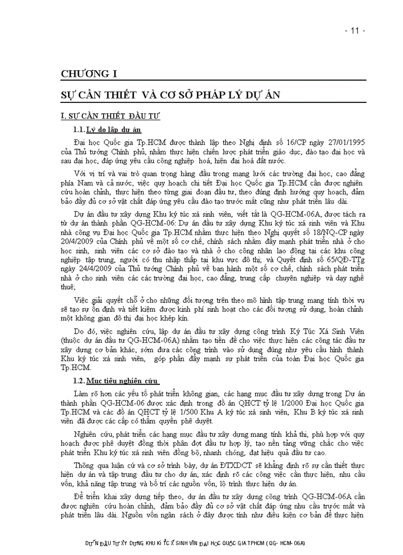 image for page Dự án đầu tư xây dựng khu ký túc xá sinh viên đại học quốc gia tp hcm dự án đầu tư qg hcm 06a