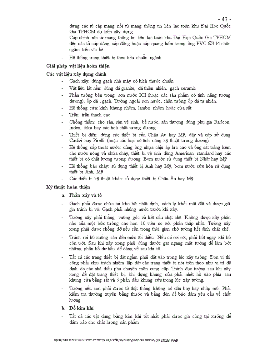 image for page Dự án đầu tư xây dựng khu ký túc xá sinh viên đại học quốc gia tp hcm dự án đầu tư qg hcm 06a