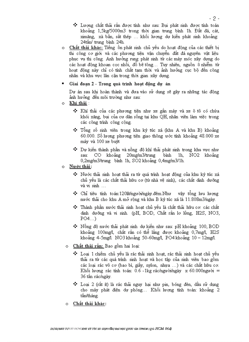 image for page Dự án đầu tư xây dựng khu ký túc xá sinh viên đại học quốc gia tp hcm dự án đầu tư qg hcm 06a