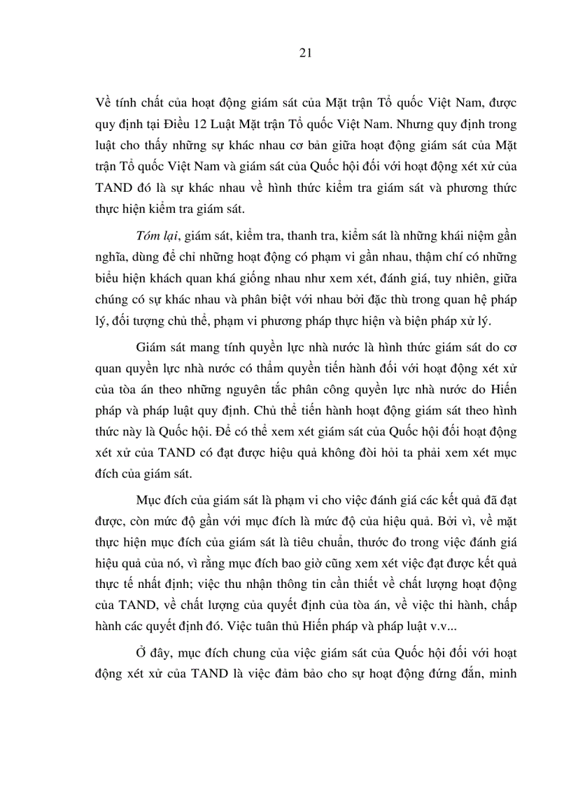image for page Giám sát của Quốc hội đối với hoạt động xét xử của Tòa án nhân dân ở Việt Nam hiện nay