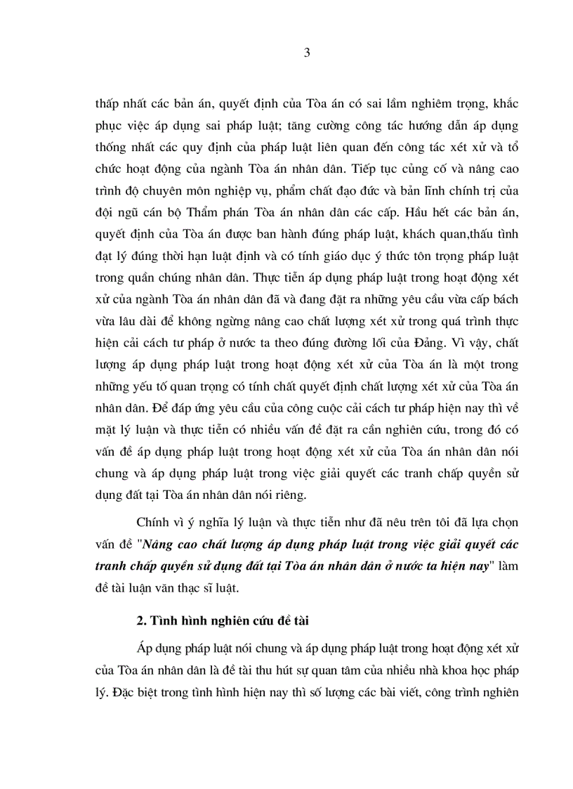 image for page Nâng cao chất lượng áp dụng pháp luật trong việc giải quyết các tranh chấp quyền sử dụng đất tại Tòa án nhân dân ở nước ta hiện nay