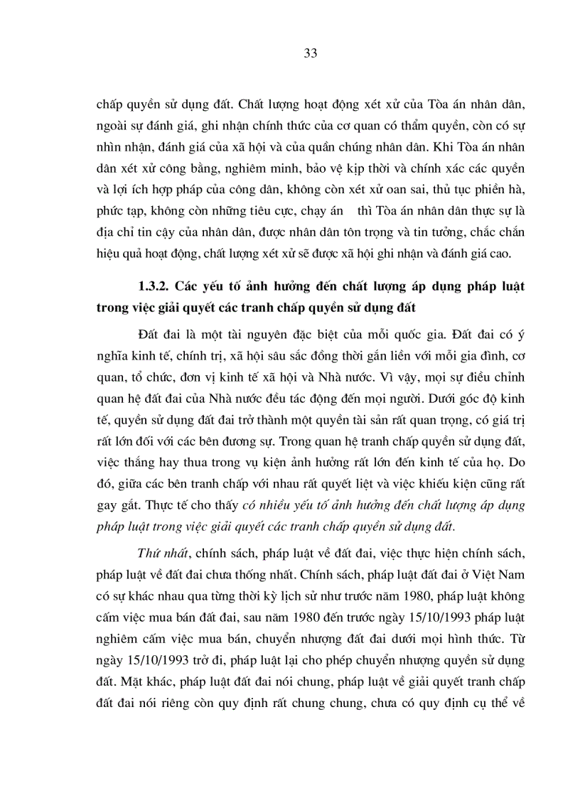 image for page Nâng cao chất lượng áp dụng pháp luật trong việc giải quyết các tranh chấp quyền sử dụng đất tại Tòa án nhân dân ở nước ta hiện nay