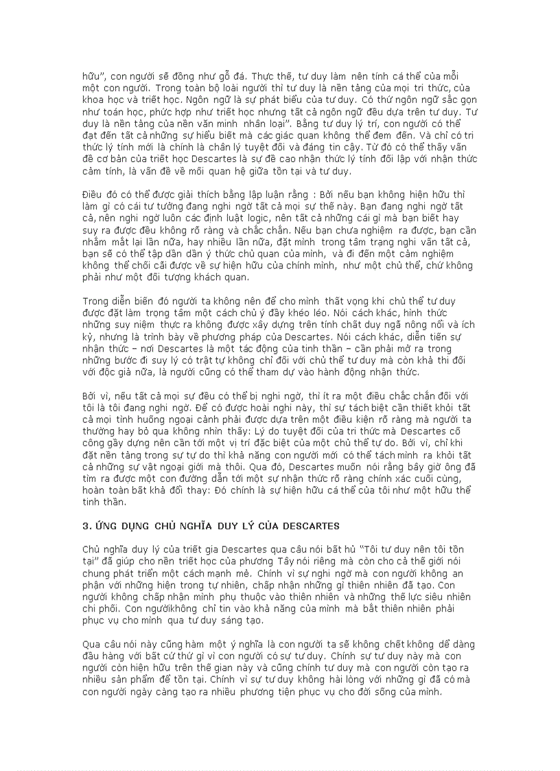 image for page Chủ nghĩa duy lý trong triết học Descartes