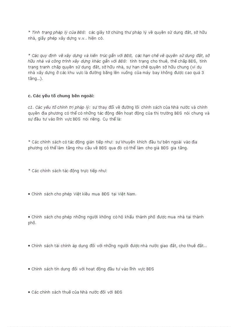 image for page Các yếu tố ảnh hưởng đến giá bất động sản