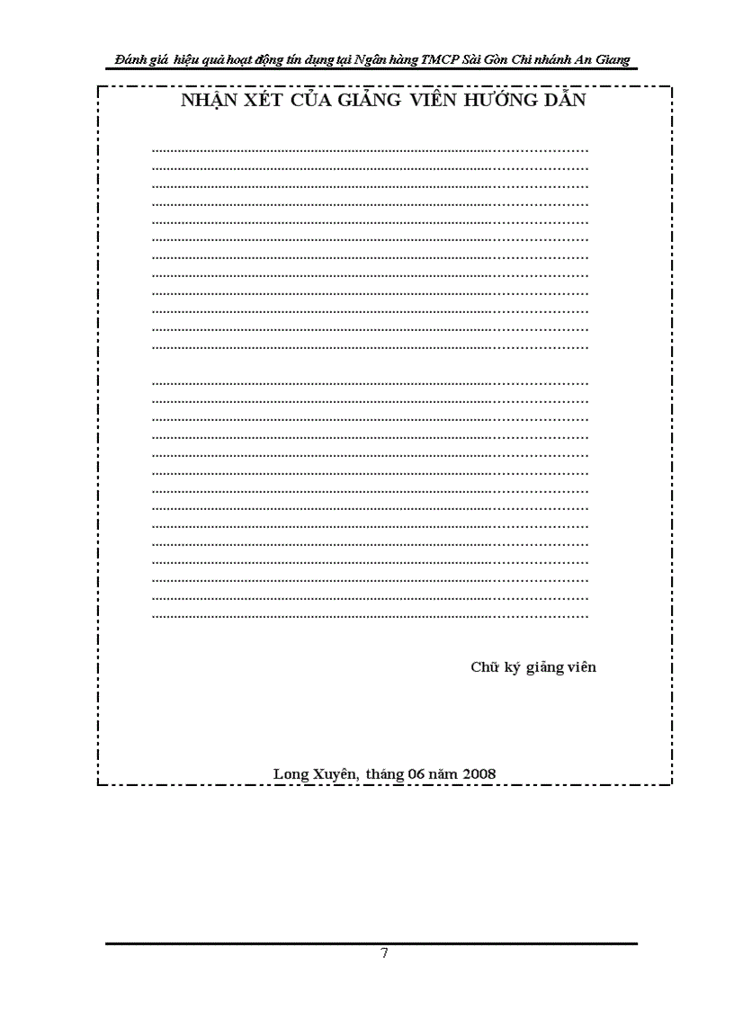 image for page Đánh giá hiệu quả hoạt động tín dụng tại ngân hàng thương mại cổ phần sài gòn chi nhánh an giang