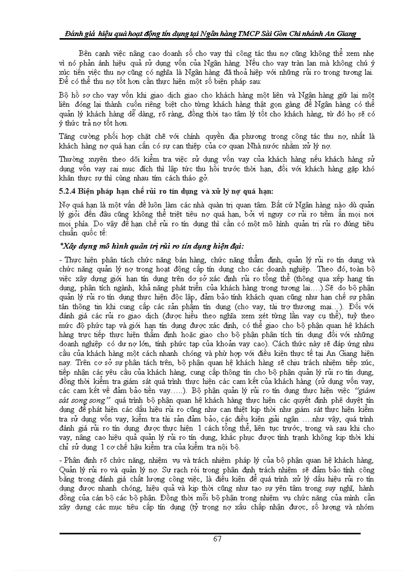 image for page Đánh giá hiệu quả hoạt động tín dụng tại ngân hàng thương mại cổ phần sài gòn chi nhánh an giang