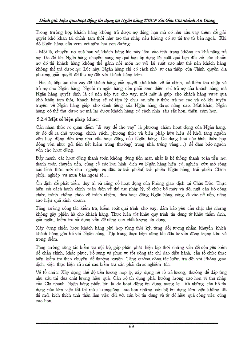 image for page Đánh giá hiệu quả hoạt động tín dụng tại ngân hàng thương mại cổ phần sài gòn chi nhánh an giang