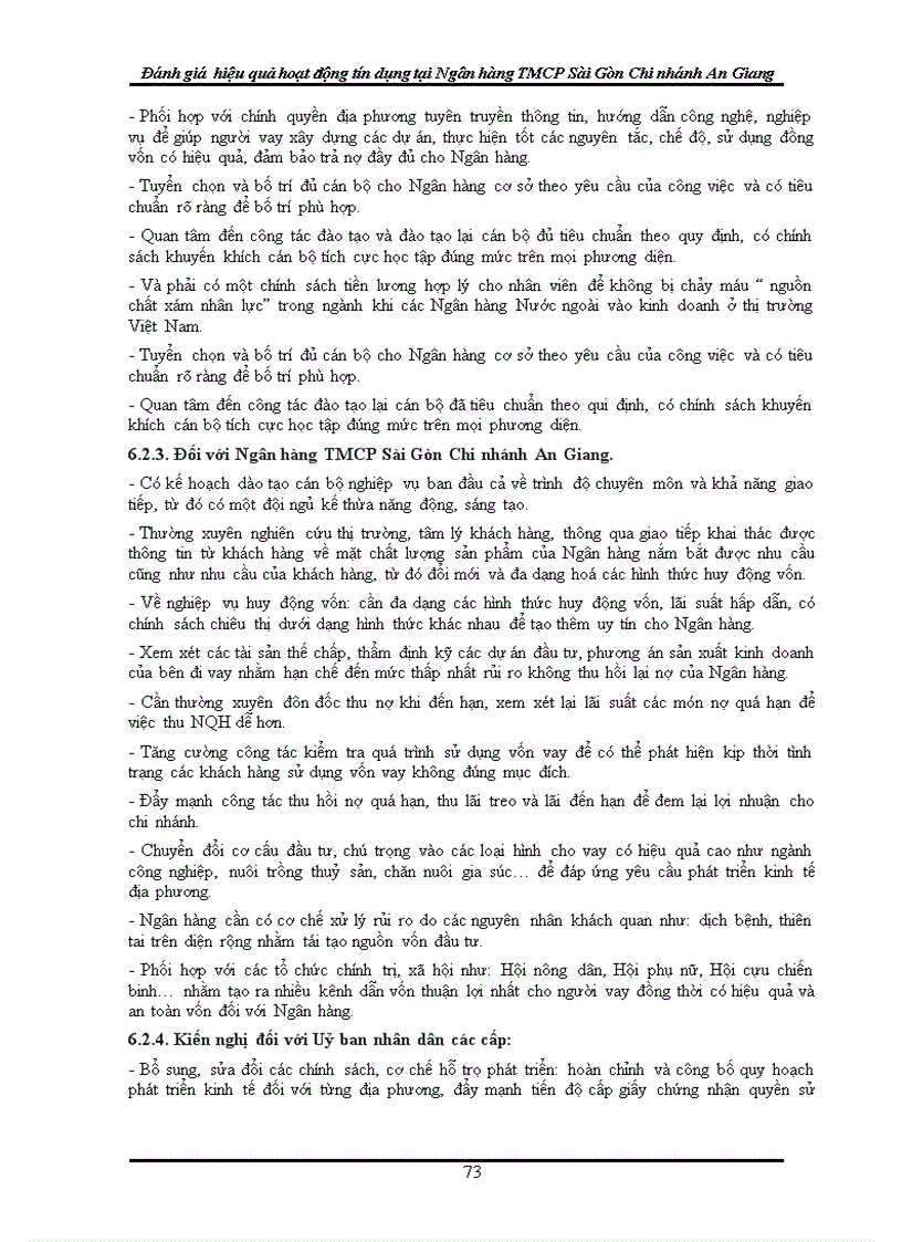 image for page Đánh giá hiệu quả hoạt động tín dụng tại ngân hàng thương mại cổ phần sài gòn chi nhánh an giang