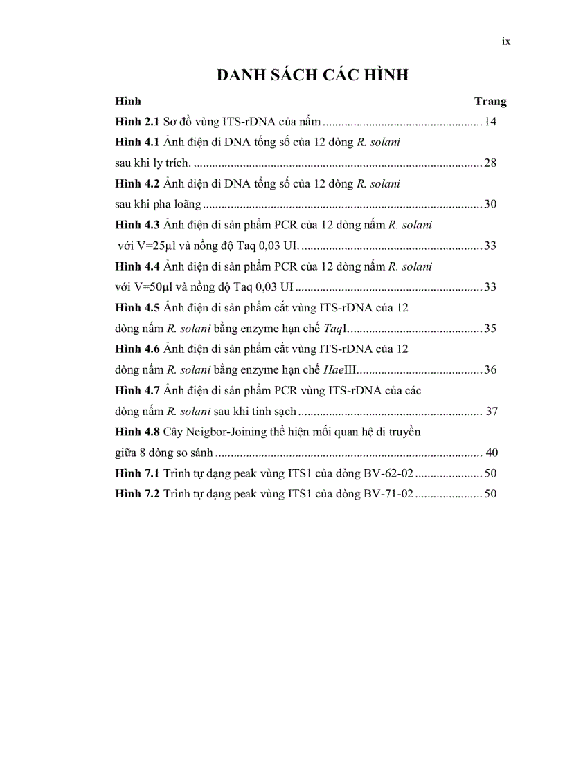 image for page KHẢO SÁT SỰ ĐA DẠNG DI TRUYỀN CỦA NẤM Rhizoctonia solani GÂY BỆNH TRÊN CÂY BÔNG VẢI Ở VIỆT NAM