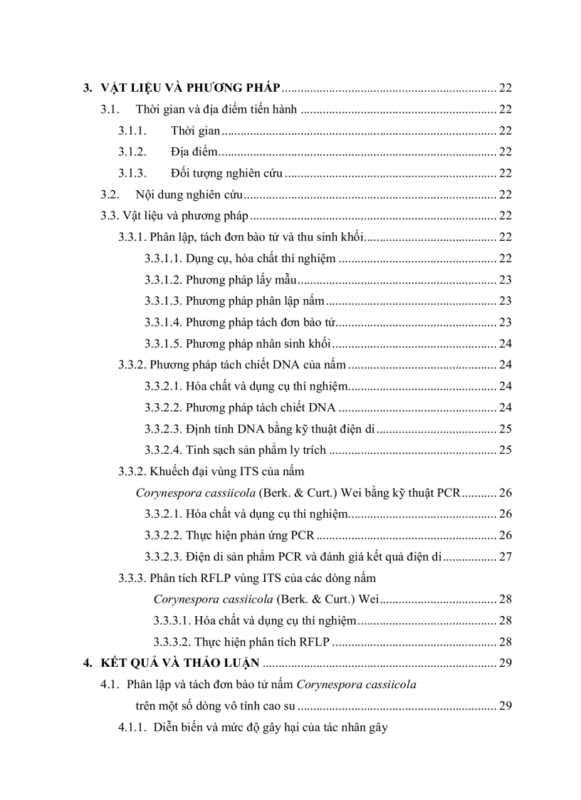 image for page HÂN TÍCH ĐA DẠNG DI TRUYỀN QUẦN THỂ NẤM Corynespora cassiicola Berk Curt Wei GÂY BỆNH TRÊN CÂY CAO SU Hevea brasiliensis Muell Arg TẠI LAI KHÊ BẾN CÁT BÌNH DƯƠNG BẰNG PHƯƠNG PHÁP RFLP P