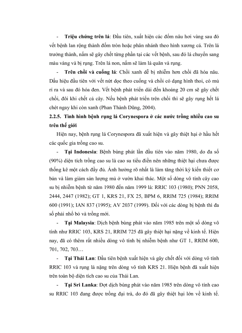 image for page HÂN TÍCH ĐA DẠNG DI TRUYỀN QUẦN THỂ NẤM Corynespora cassiicola Berk Curt Wei GÂY BỆNH TRÊN CÂY CAO SU Hevea brasiliensis Muell Arg TẠI LAI KHÊ BẾN CÁT BÌNH DƯƠNG BẰNG PHƯƠNG PHÁP RFLP P