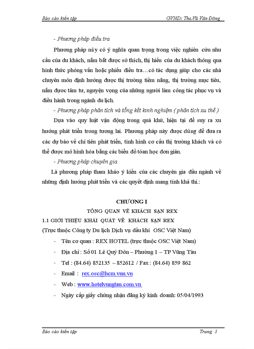 image for page Thực tập tại khách sạn REX