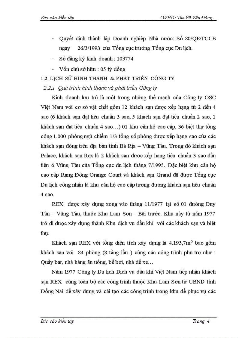 image for page Thực tập tại khách sạn REX