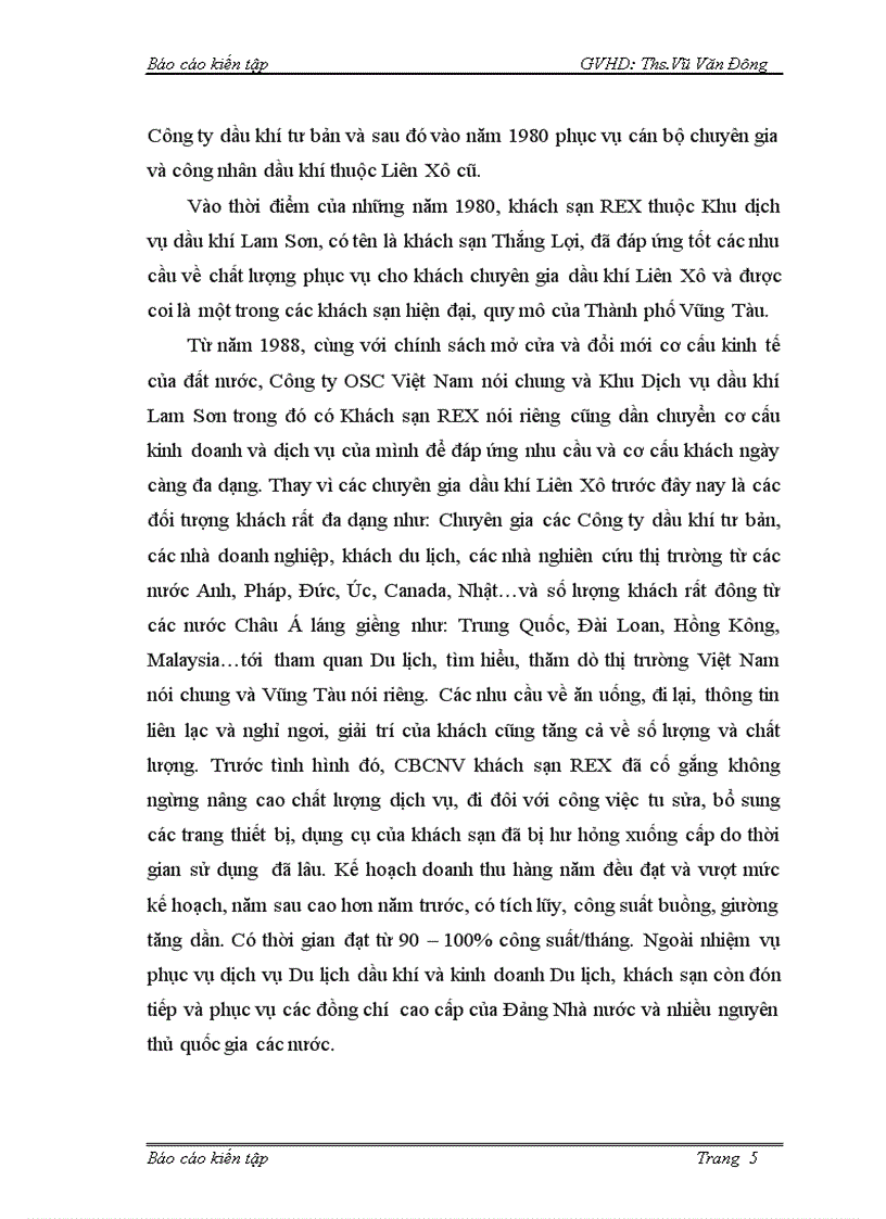 image for page Thực tập tại khách sạn REX