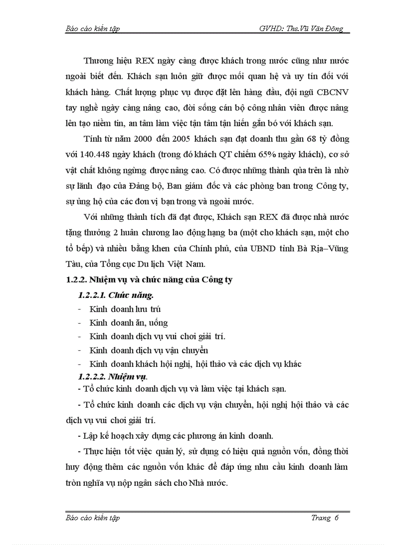 image for page Thực tập tại khách sạn REX