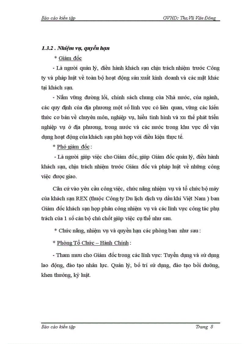 image for page Thực tập tại khách sạn REX