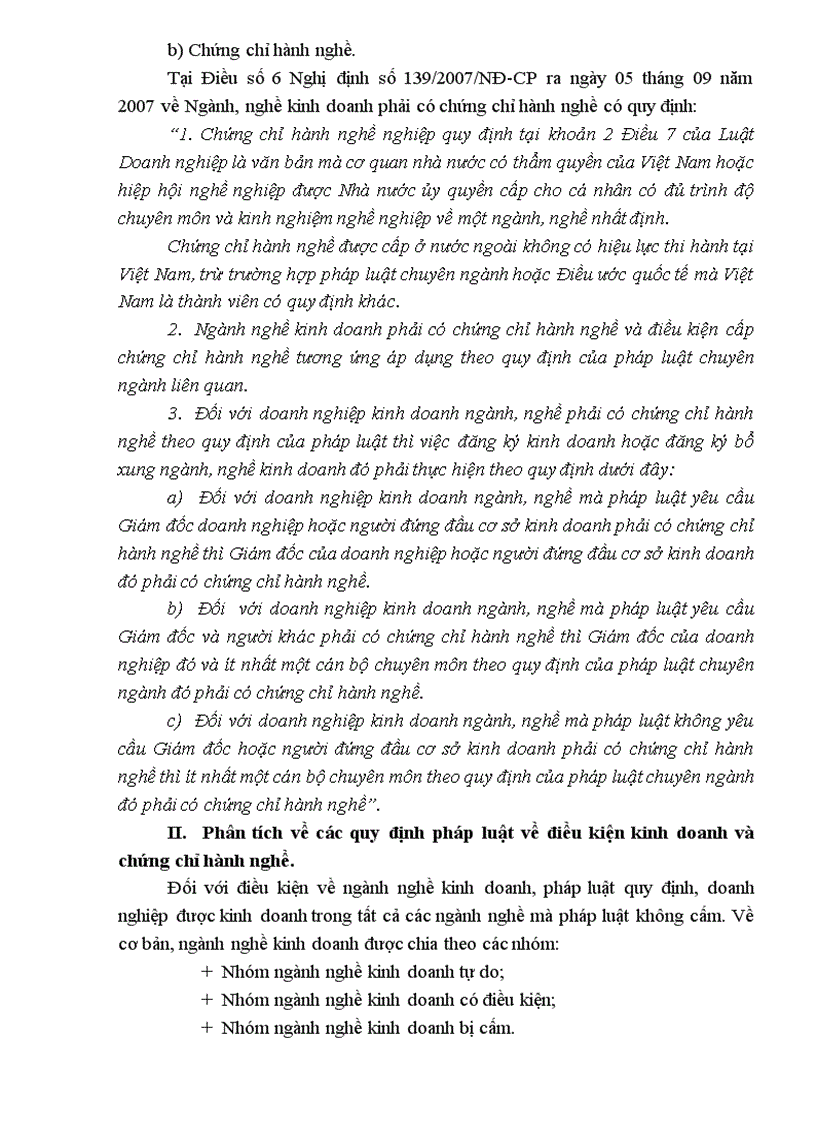 image for page Quy định pháp luật hiện hành về điều kiện kinh doanh và chứng chỉ hành nghề Phân tích chứng chỉ kinh doanh và chứng chỉ hành nghề trong một lĩnh vực kinh doanh cụ thể