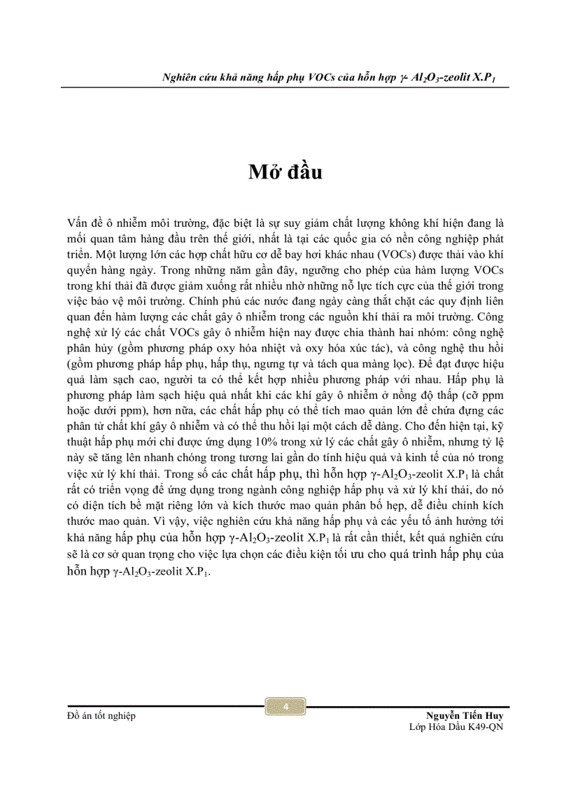 image for page Nghiên cứu khả năng hấp phụ VOCs của hỗn hợp y Al2O3 zeolit X P