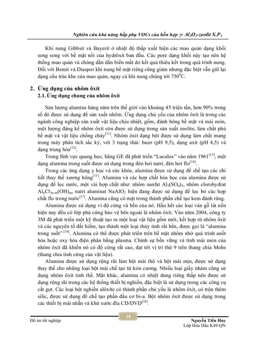 image for page Nghiên cứu khả năng hấp phụ VOCs của hỗn hợp y Al2O3 zeolit X P