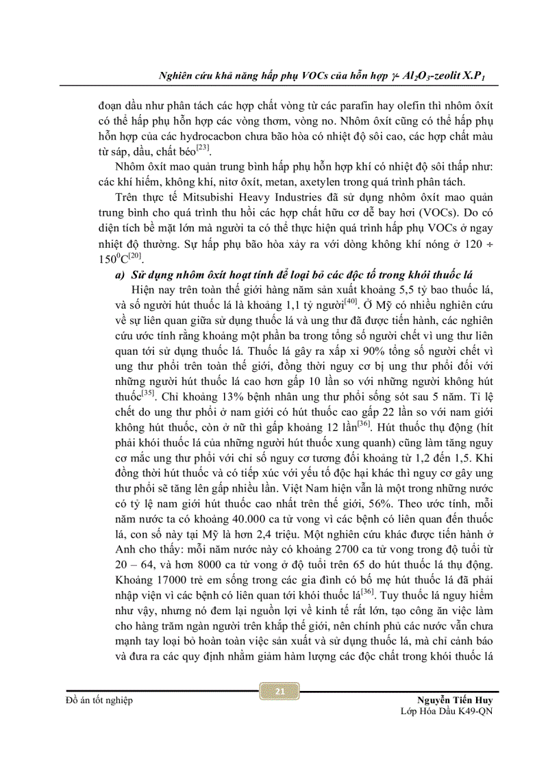 image for page Nghiên cứu khả năng hấp phụ VOCs của hỗn hợp y Al2O3 zeolit X P