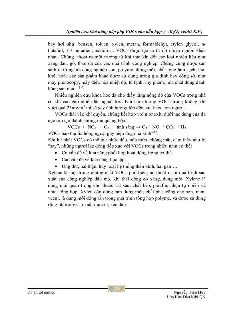 image for page Nghiên cứu khả năng hấp phụ VOCs của hỗn hợp y Al2O3 zeolit X P