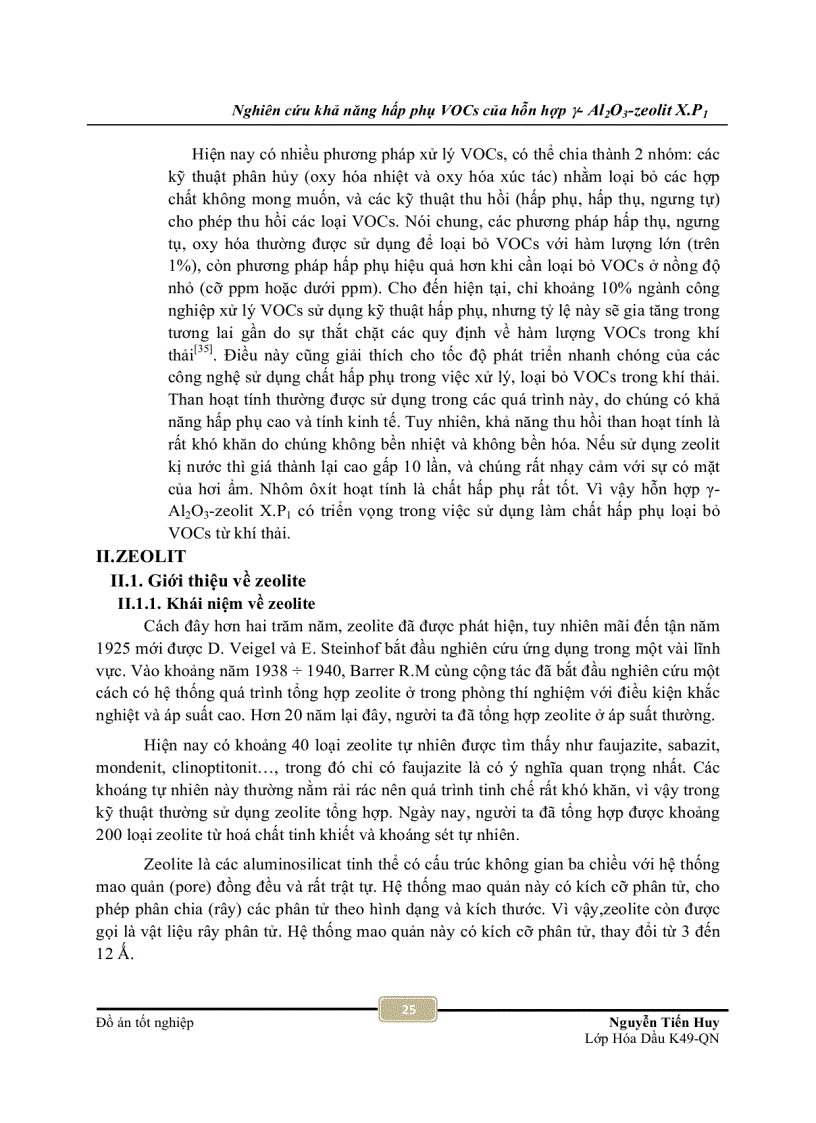 image for page Nghiên cứu khả năng hấp phụ VOCs của hỗn hợp y Al2O3 zeolit X P