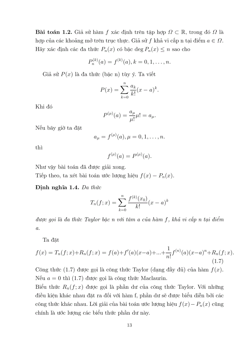image for page Công thức Khai triển Taylor Gontcharov và áp dụng