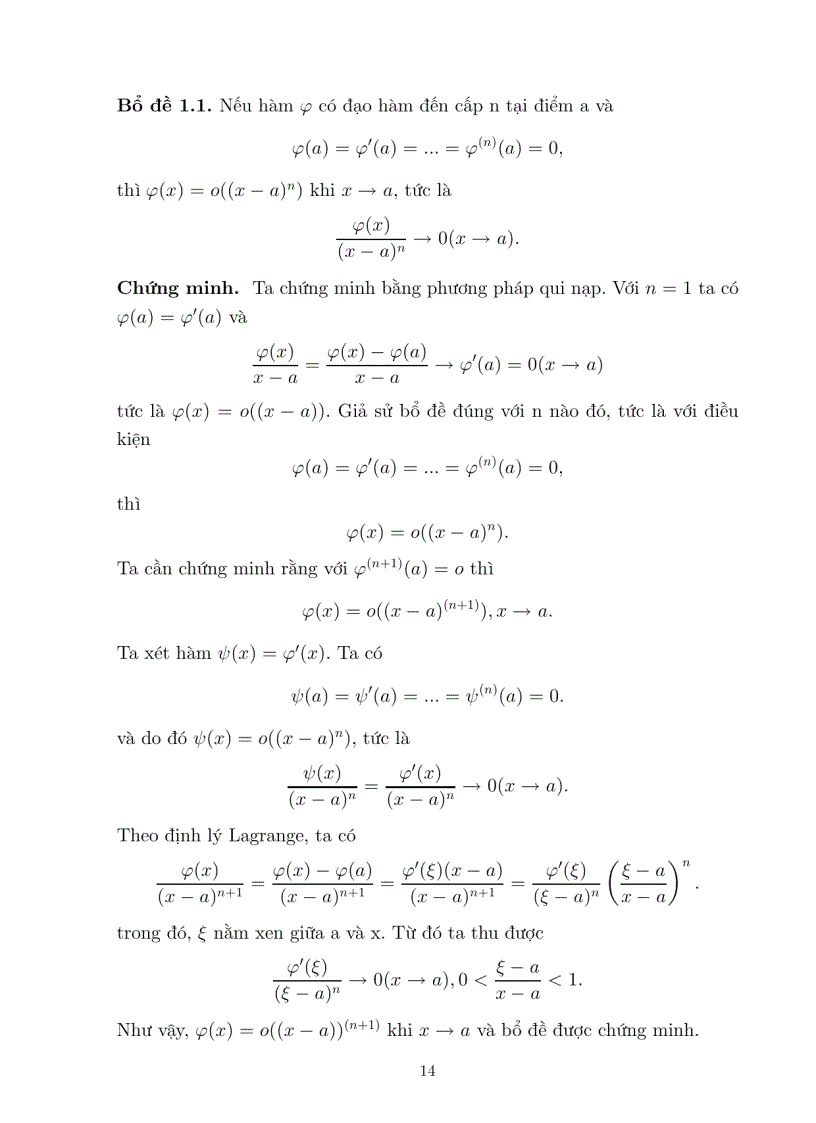 image for page Công thức Khai triển Taylor Gontcharov và áp dụng