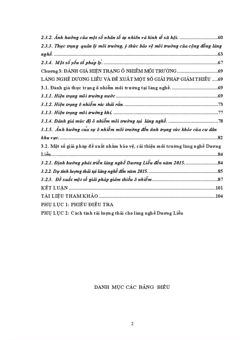 image for page Đánh giá hiện trạng ô nhiễm môi trường phục vụ phát triển bền vững làng nghề chế biến thực phẩm Dương Liễu huyện Hoài Đức thành phố Hà Nội