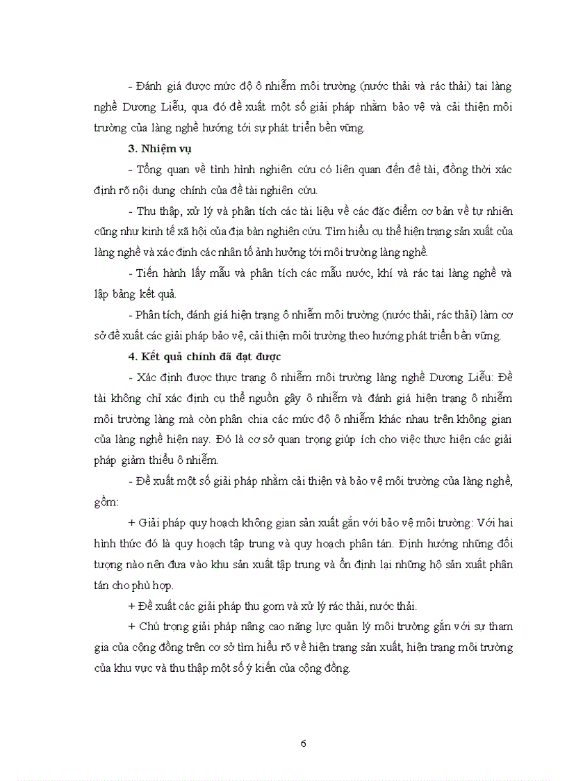 image for page Đánh giá hiện trạng ô nhiễm môi trường phục vụ phát triển bền vững làng nghề chế biến thực phẩm Dương Liễu huyện Hoài Đức thành phố Hà Nội