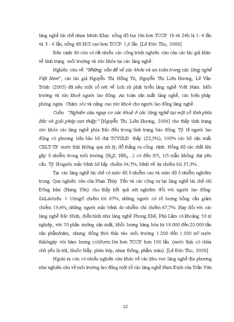 image for page Đánh giá hiện trạng ô nhiễm môi trường phục vụ phát triển bền vững làng nghề chế biến thực phẩm Dương Liễu huyện Hoài Đức thành phố Hà Nội