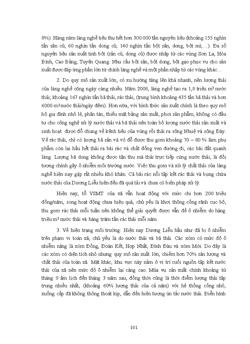 image for page Đánh giá hiện trạng ô nhiễm môi trường phục vụ phát triển bền vững làng nghề chế biến thực phẩm Dương Liễu huyện Hoài Đức thành phố Hà Nội