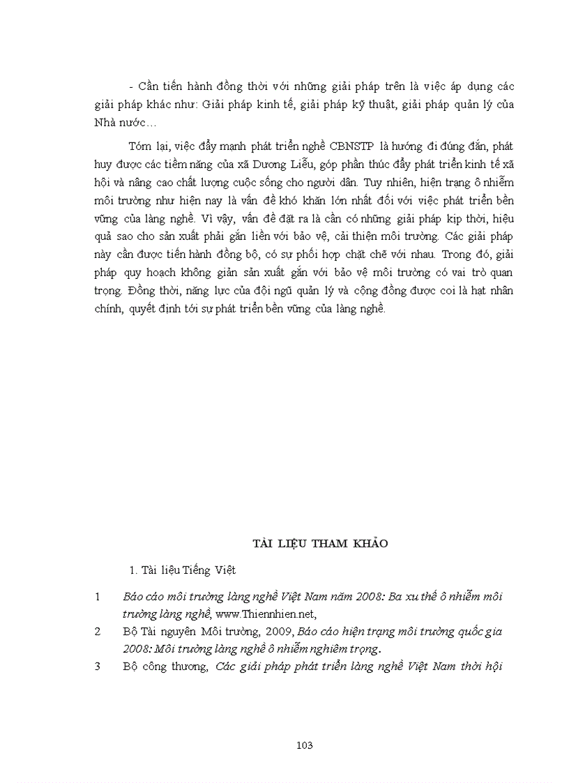 image for page Đánh giá hiện trạng ô nhiễm môi trường phục vụ phát triển bền vững làng nghề chế biến thực phẩm Dương Liễu huyện Hoài Đức thành phố Hà Nội
