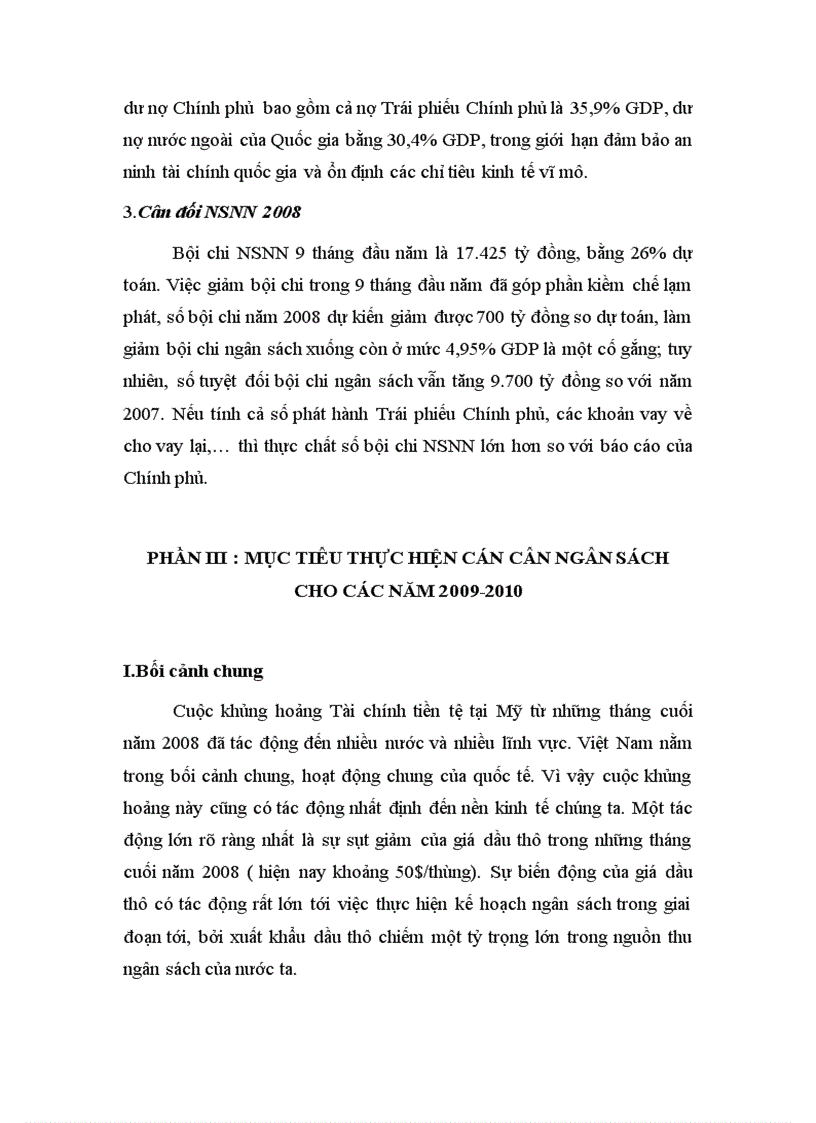 image for page Môn kế hoạch hóa đánh giá tình hình thực hiện kế hoạch ngân sách giai đoạn 2006 2008 và đưa ra giải pháp thực hiện cho 2 năm còn lại của KH 2006 2010