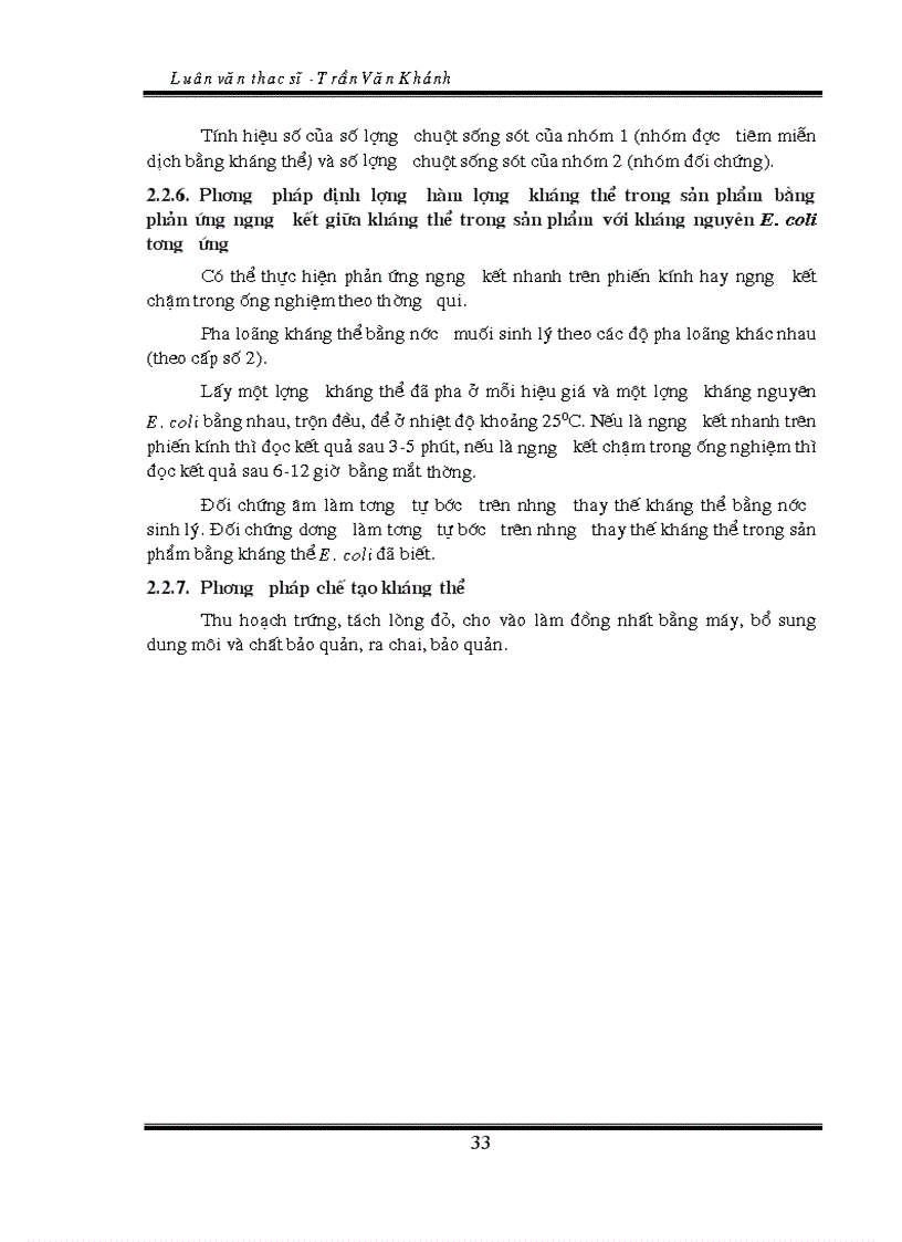 image for page Nghiên cứu chế tạo kháng thể qua lòng đỏ trứng gà để phòng chống tiêu chảy và sưng phù đầu do E coli ở lợn