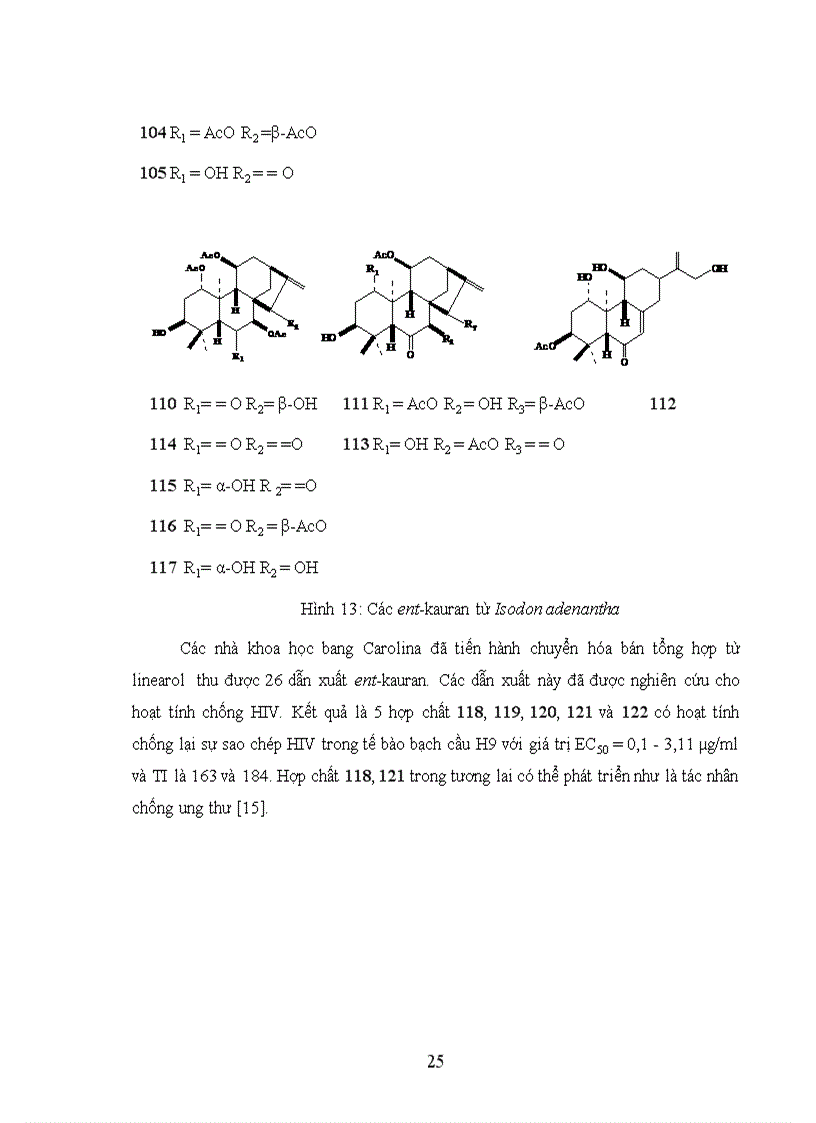 image for page Nghiên cư u bán tổng hợp các dẫn xuất của ent kauran diterpenoid từ cây khổ sâm Bắc Bộ Croton tonkinensis Gagnep Euphorbiaceae và khảo sát hoạt tính sinh học của chúng