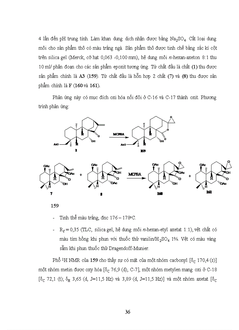 image for page Nghiên cư u bán tổng hợp các dẫn xuất của ent kauran diterpenoid từ cây khổ sâm Bắc Bộ Croton tonkinensis Gagnep Euphorbiaceae và khảo sát hoạt tính sinh học của chúng