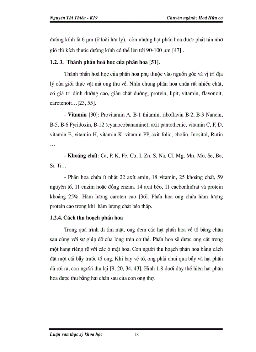 image for page Nghiên cứu thành phần hoá học và hoạt tính sinh học của sữa ong chúa và phấn hoa