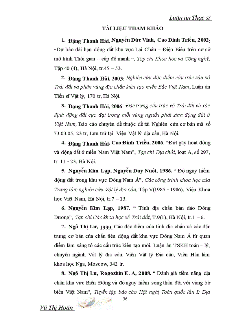 image for page Xây dựng sơ đồ khối và chương trình phân loại vỏ Trái đất phục vụ dự báo động đất cực đại lãnh thổ Việt Nam