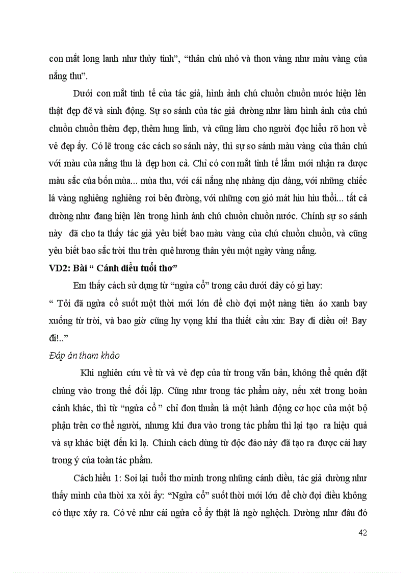 image for page Bình giá vẻ đẹp ngôn từ và xây dựng bài tập đọc hiểu giúp học sinh cảm nhận được vẻ đẹp của ngôn từ trong bài văn miêu tả lớp 4