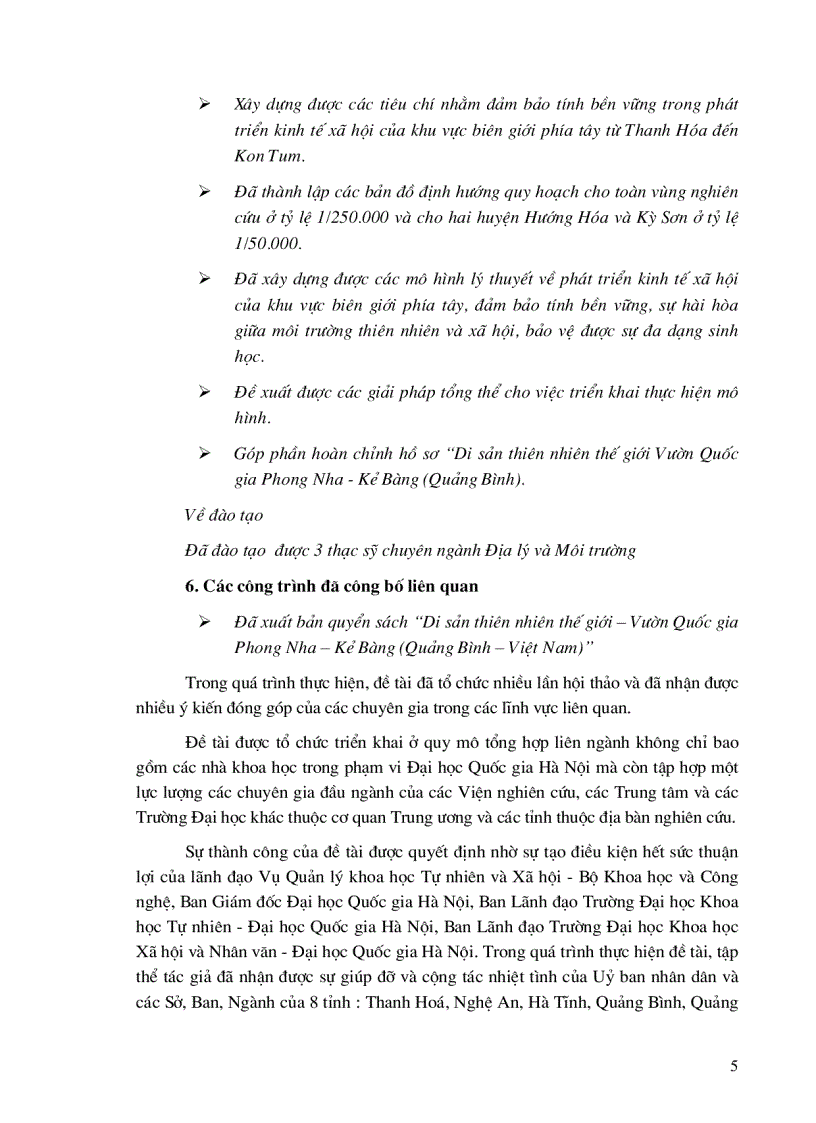 image for page Đánh giá tổng hợp tài nguyên điều kiện tự nhiên môi trường kinh tế xã hội nhằm định hướng phát triển bền vững khu vực biên giới phía tây từ Thanh Hóa đến Kontum